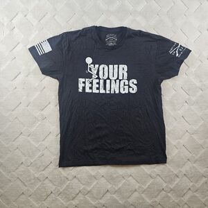 Grunt Style Black T-Shirt Mens Extra Large Graphic Print